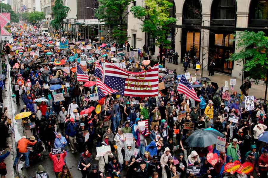 ¡No kings day! Nueva jornada de manifestaciones multitudinarias en EE.UU
